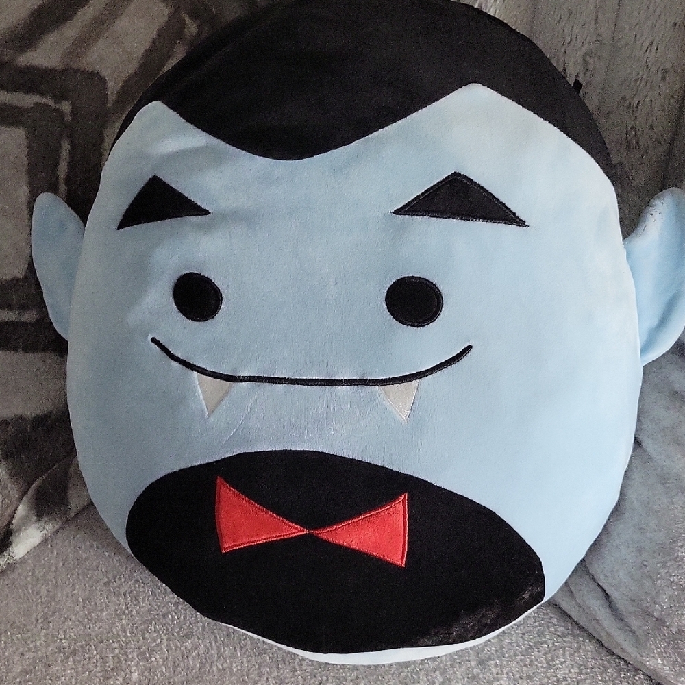 Squishmallows Vampire Plush Toy - Black and Blue